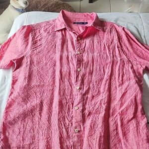Nautica Pink Casual Button Down Shirt